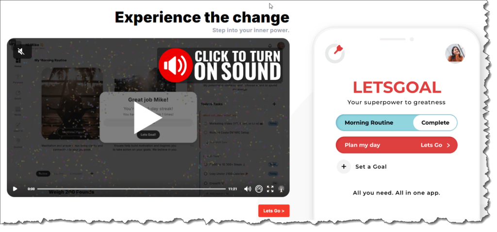 Image of lets goal - what is the let's goal app